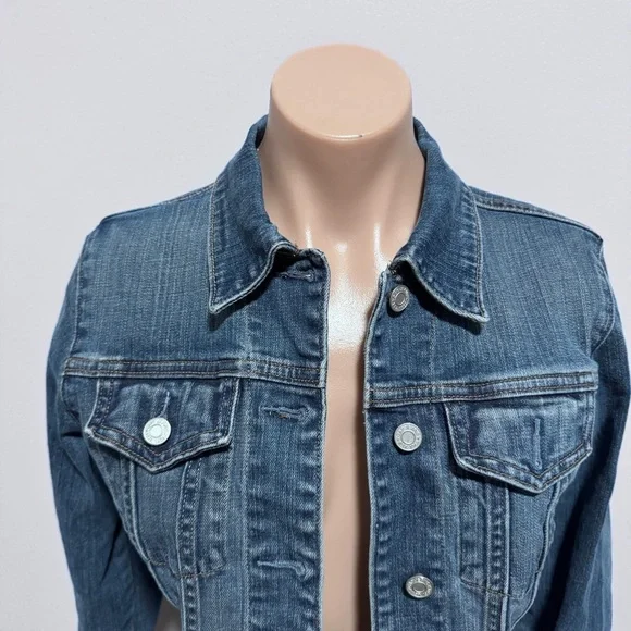 Gap Stretch Denim Jean Jacket Small Vintage 2005 Blue - Picture 2 of 5